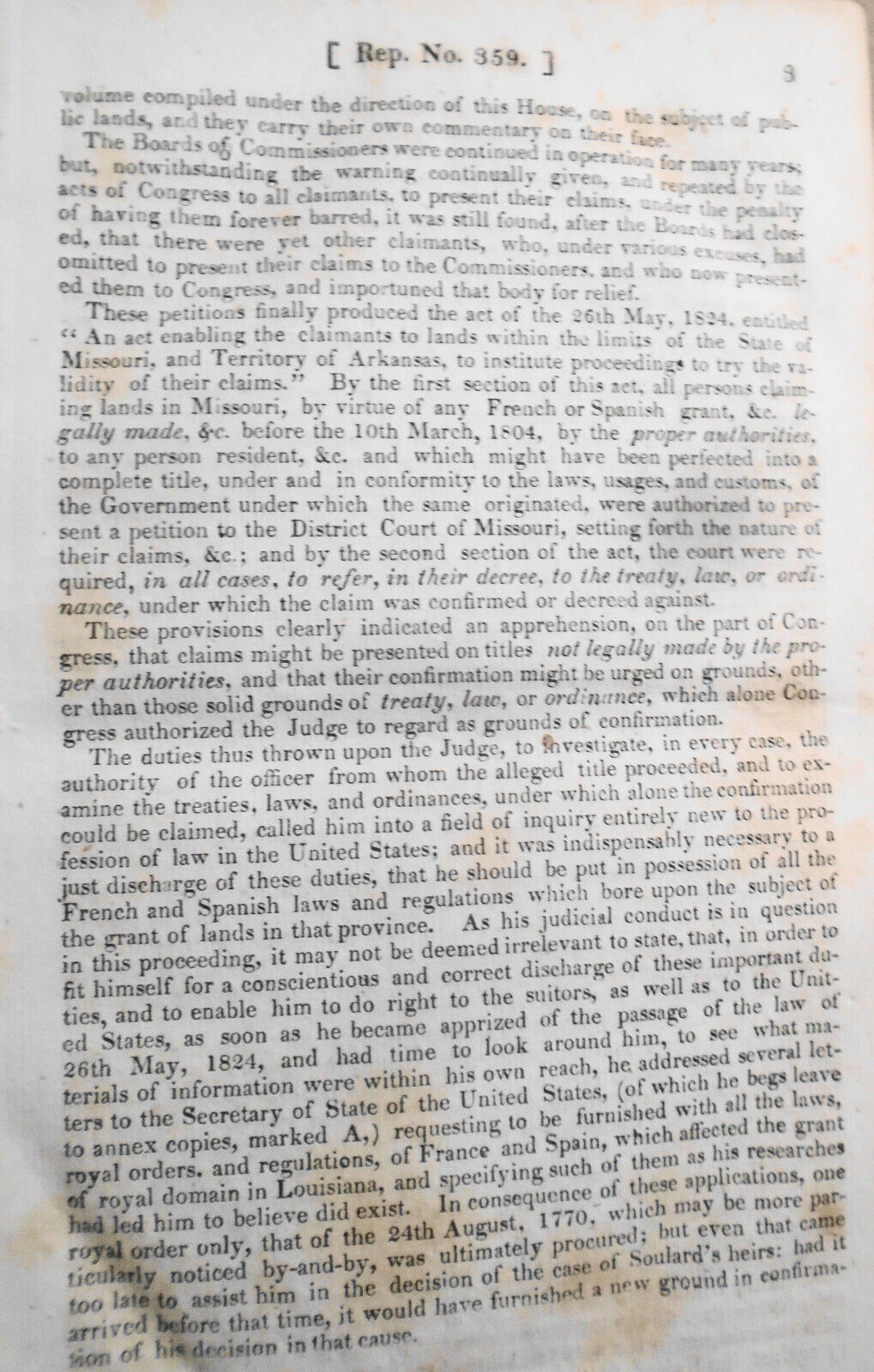 1830 Letter from James H. Peck... explanation in answer to charges [Impeachment]