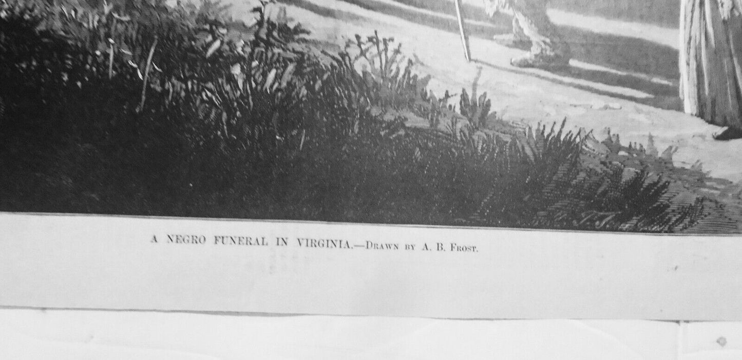 A Negro Funeral In Virginia, by A B Frost in  Harper’s Weekly February 21, 1880