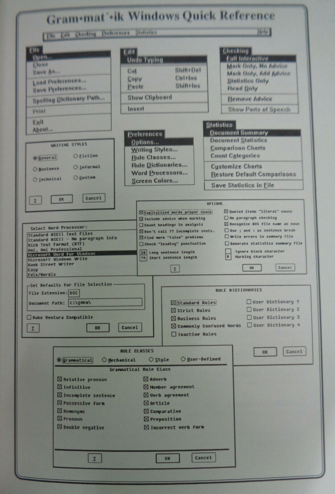 Gram-mat-ik Windows [Grammatik] - by Reference Software - 1990.