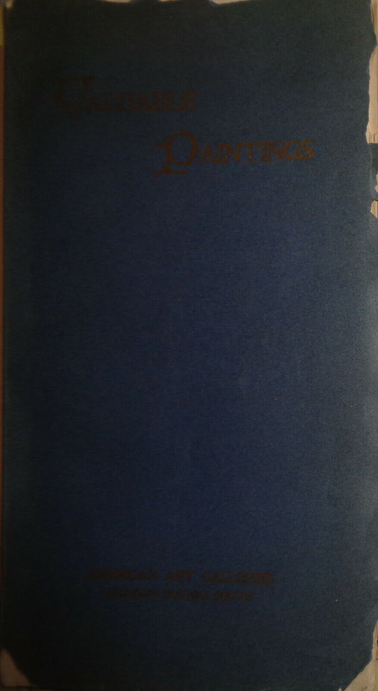 1900 Catalogue Frederic Bonner, mainly Barbizon School - American Art Galleries