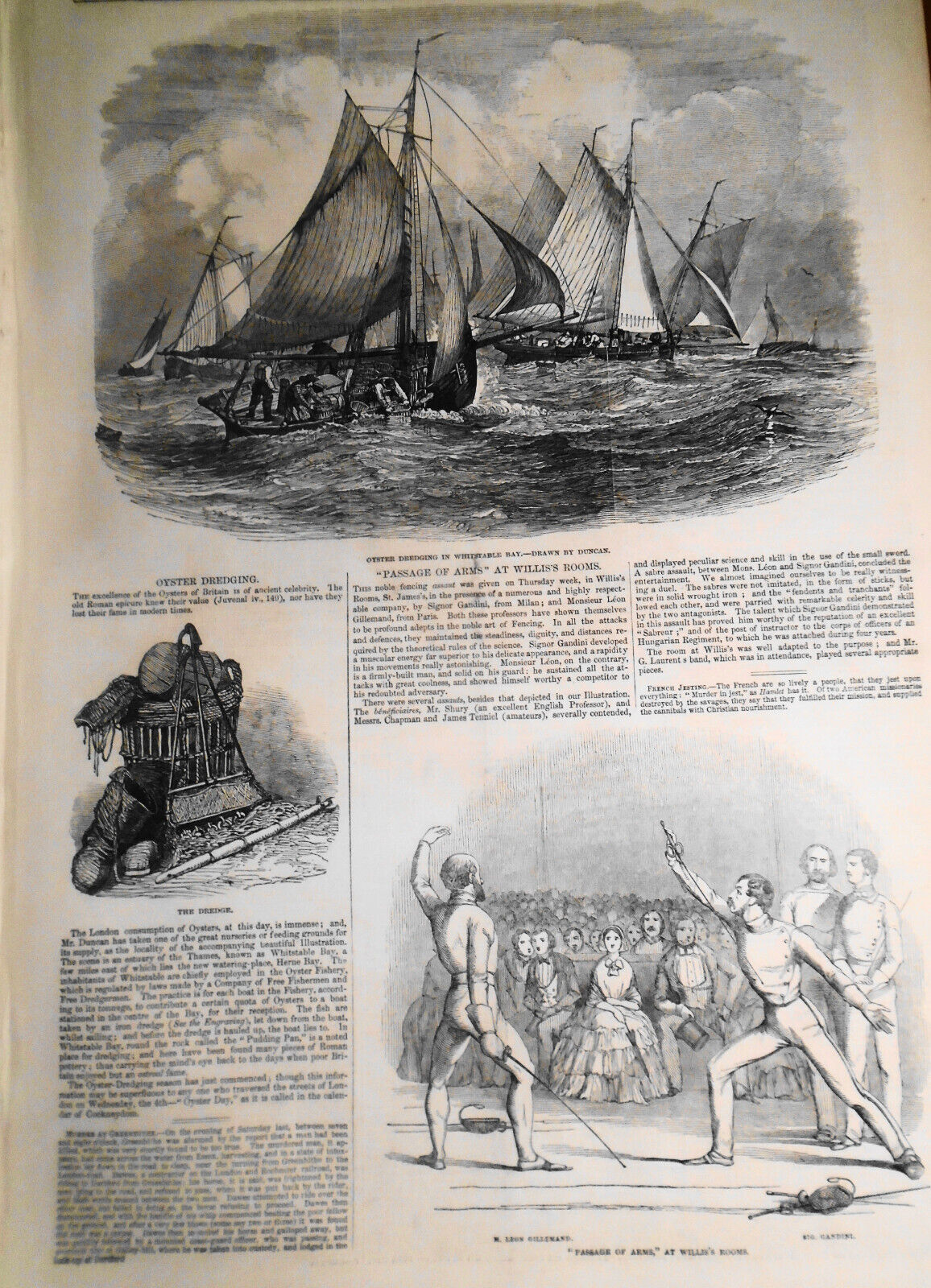 The Illustrated London News August 7, 1847. Middlesex elections; Oyster dredging