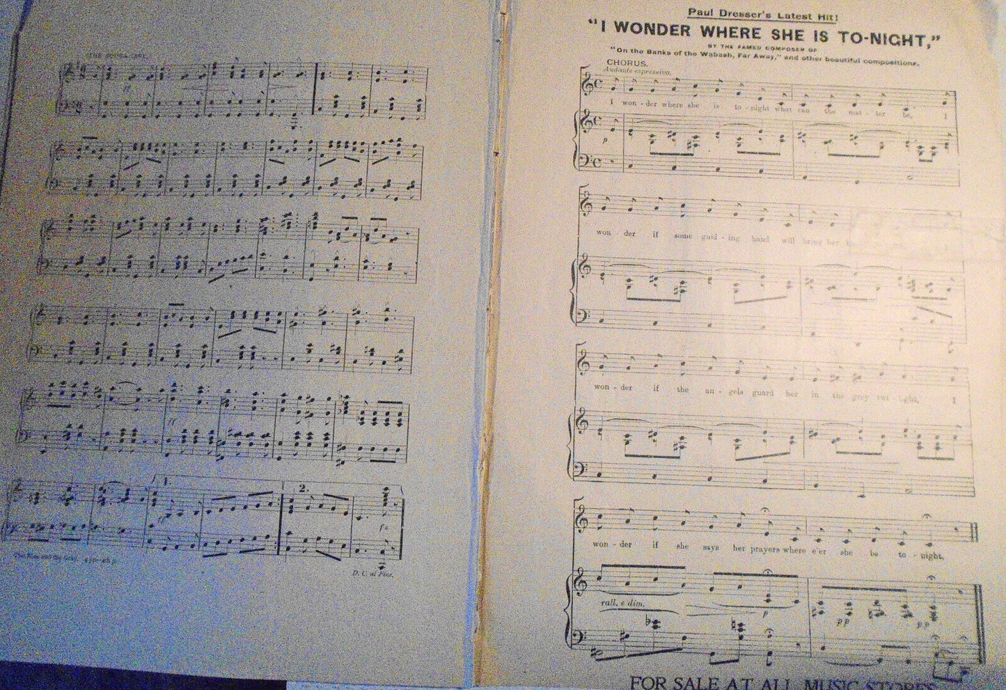 The Blue And The Gray, by Paul Dresser. 1900.  Introducing the Sousa Girl.