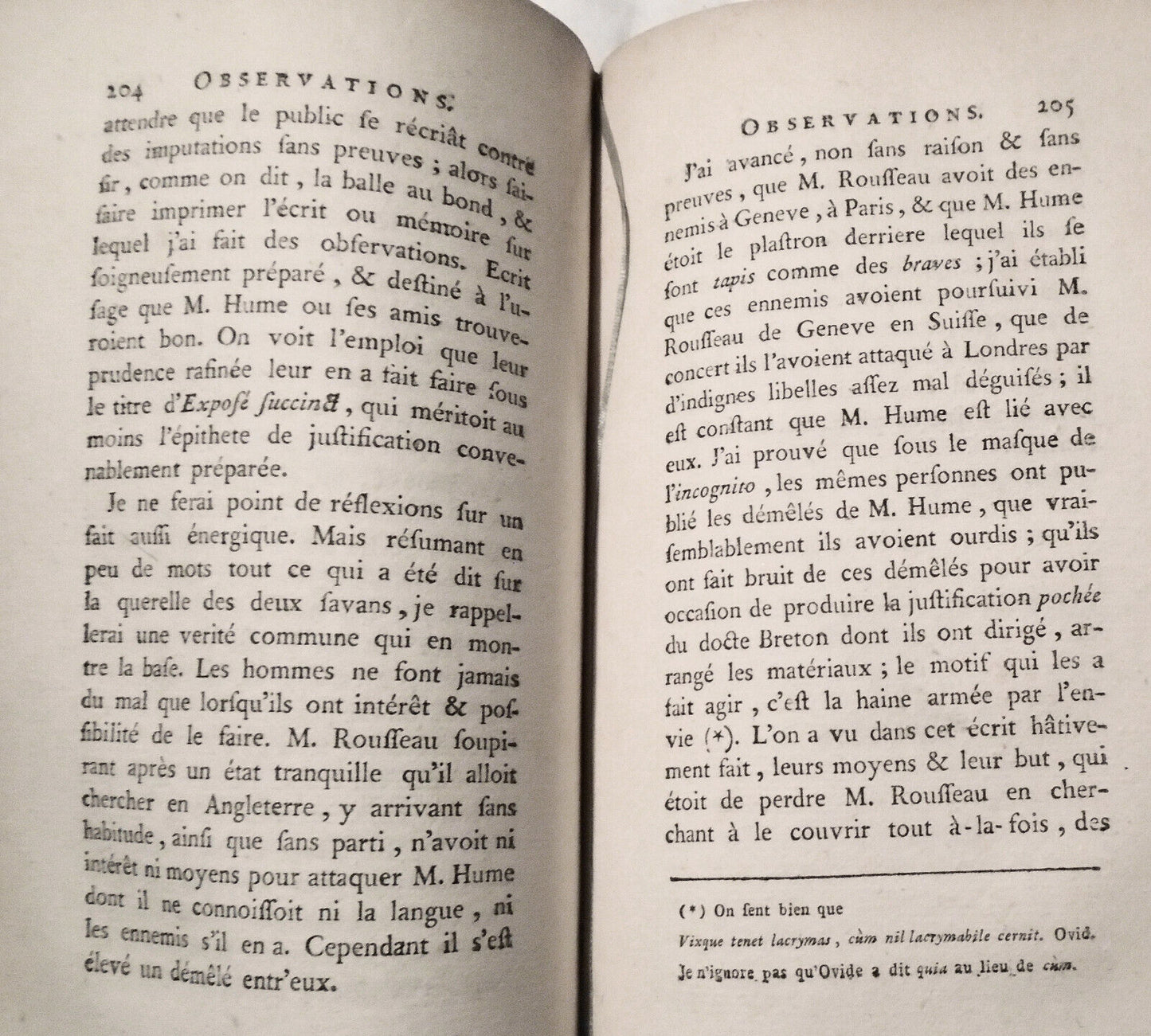 1782 Supplement Collection Des Oeuvres De Jean Jacques Rousseau, Tome Quatrieme