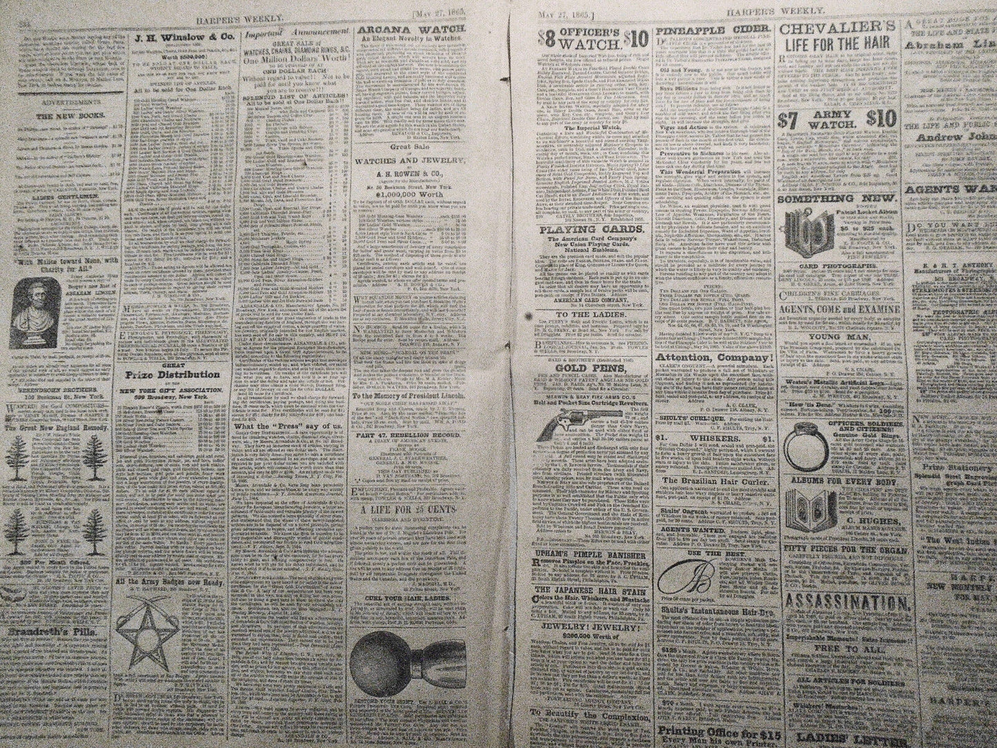 Harper's Weekly May 27, 1865 Original issue: Lincoln's Burial and Procession etc