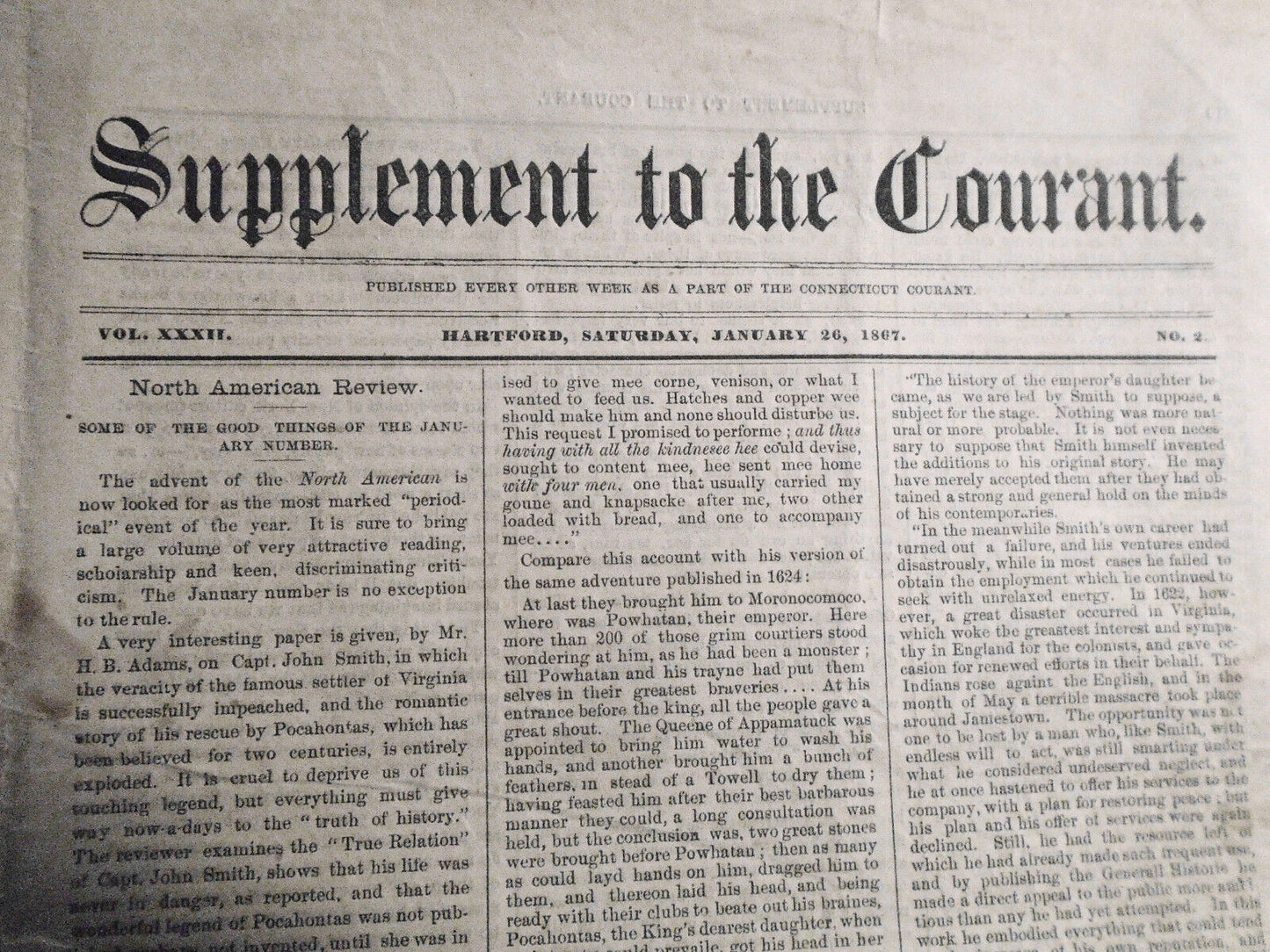 Supplement To Connecticut Courant, January 26, 1867 - Mr Nasby in North Carolina