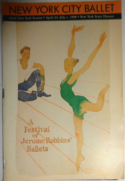 A FESTIVAL OF JEROME ROBBINS' BALLETS - NYC Ballet, 1990 Playbill