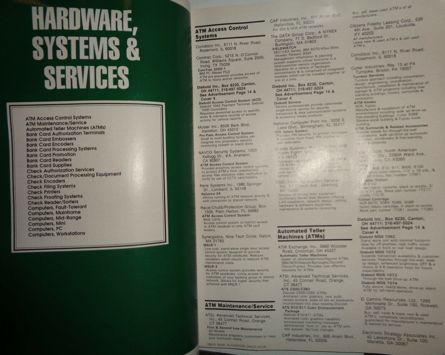 The Bank automation green book : 1990/91 Buyer's guide & directory.