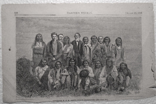 Governor W F M Arny's Indian Expedition - Harper's Weekly, August 22, 1868
