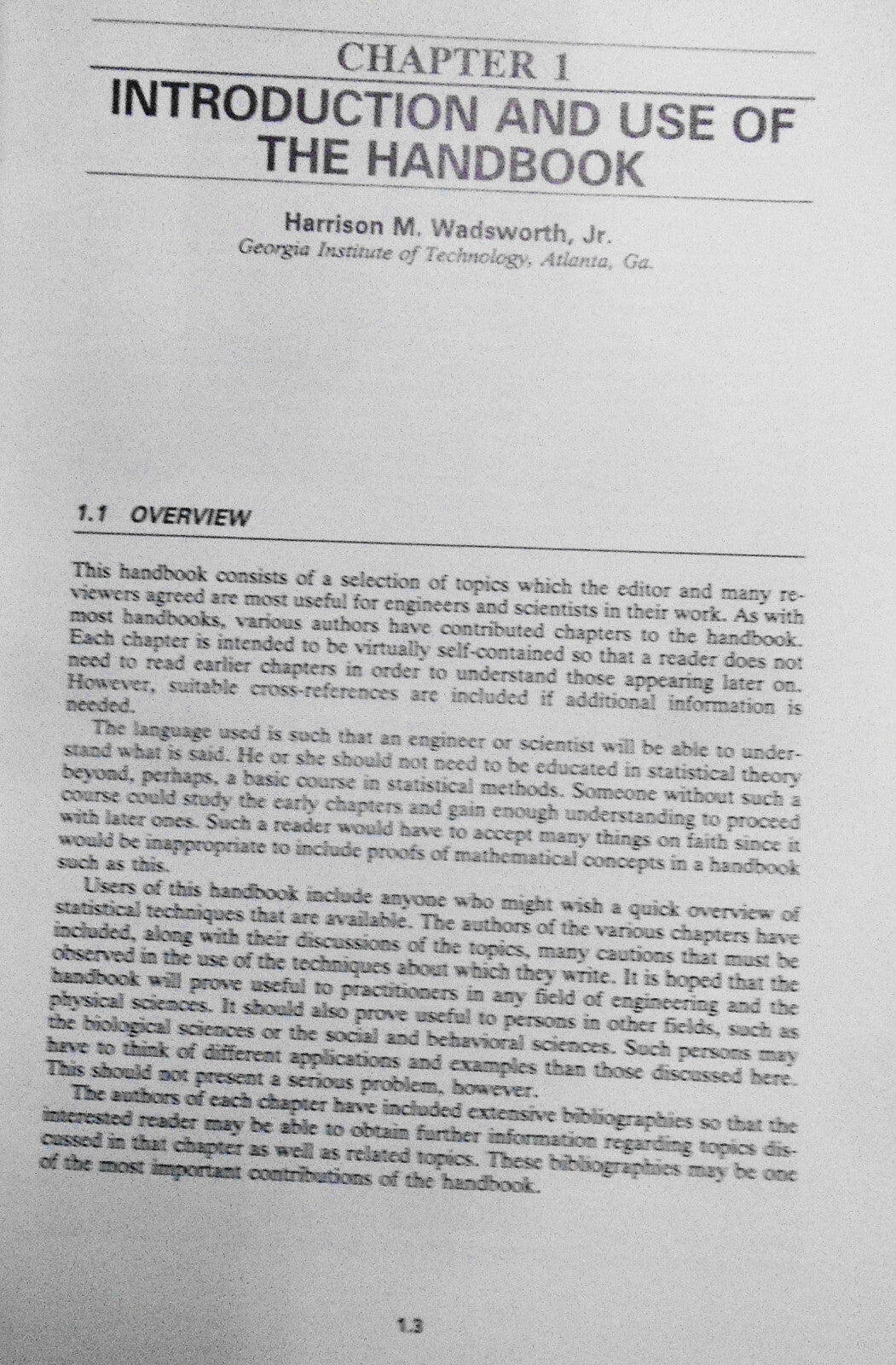 Handbook Of Statistical Methods For Engineers And Scientists, by Wadsworth, 1990