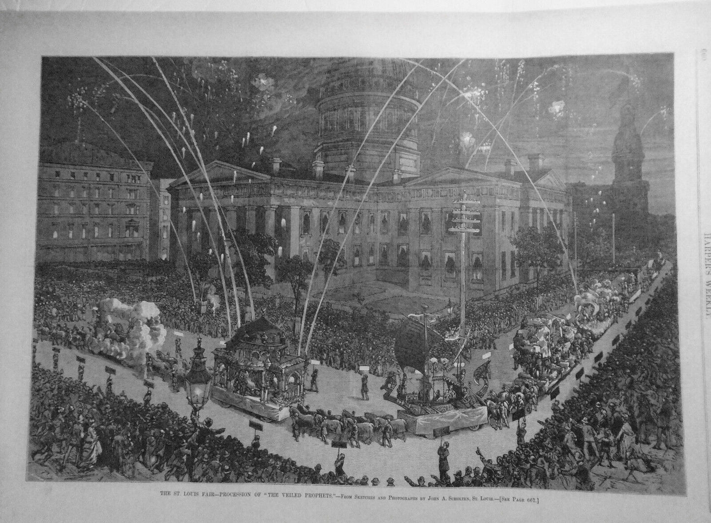 Procession of the "Veiled Prophets", The St. Louis Fair - Harper's Weekly, 1880