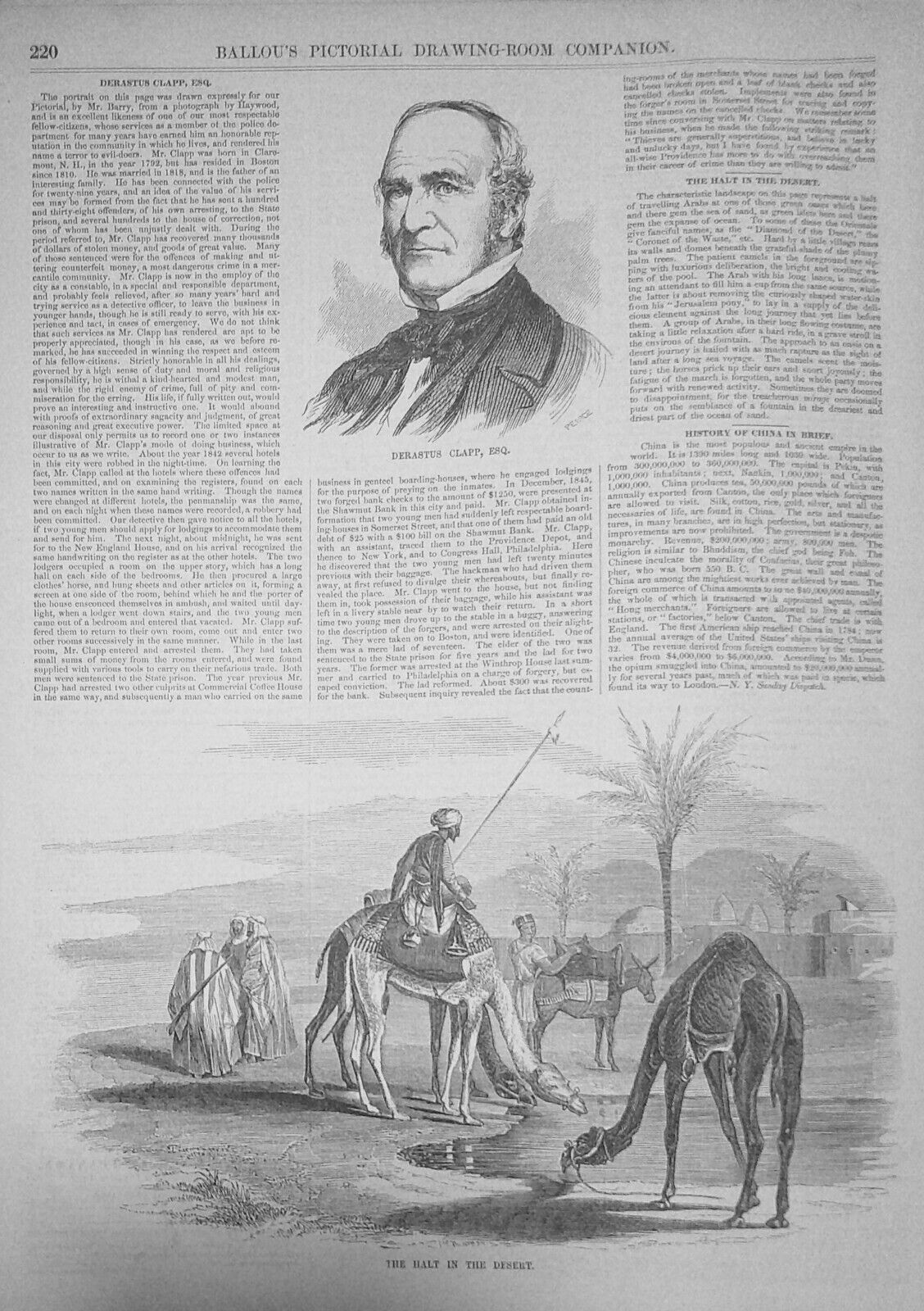Ballou's Pictorial April 4, 1857 - Sargent's "Arctic Adventure"; Female College