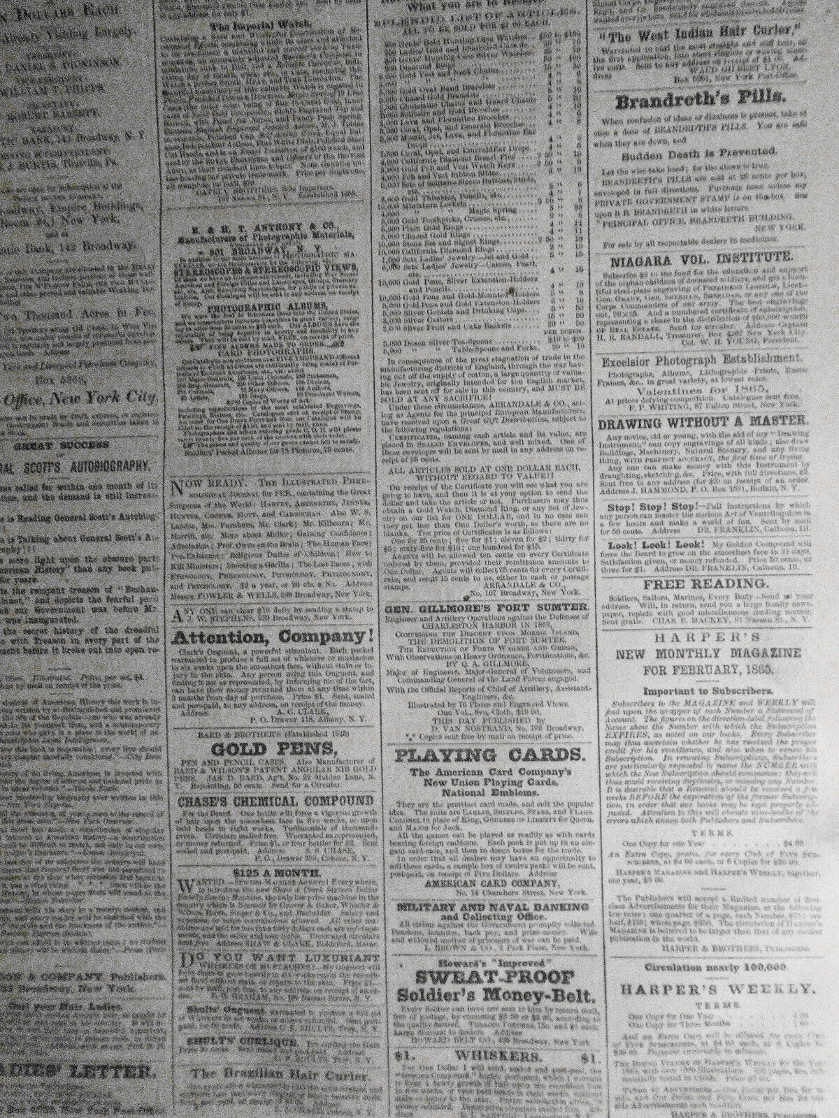 Harper's Weekly February 4, 1865  Union Army in Savannah - Complete Original