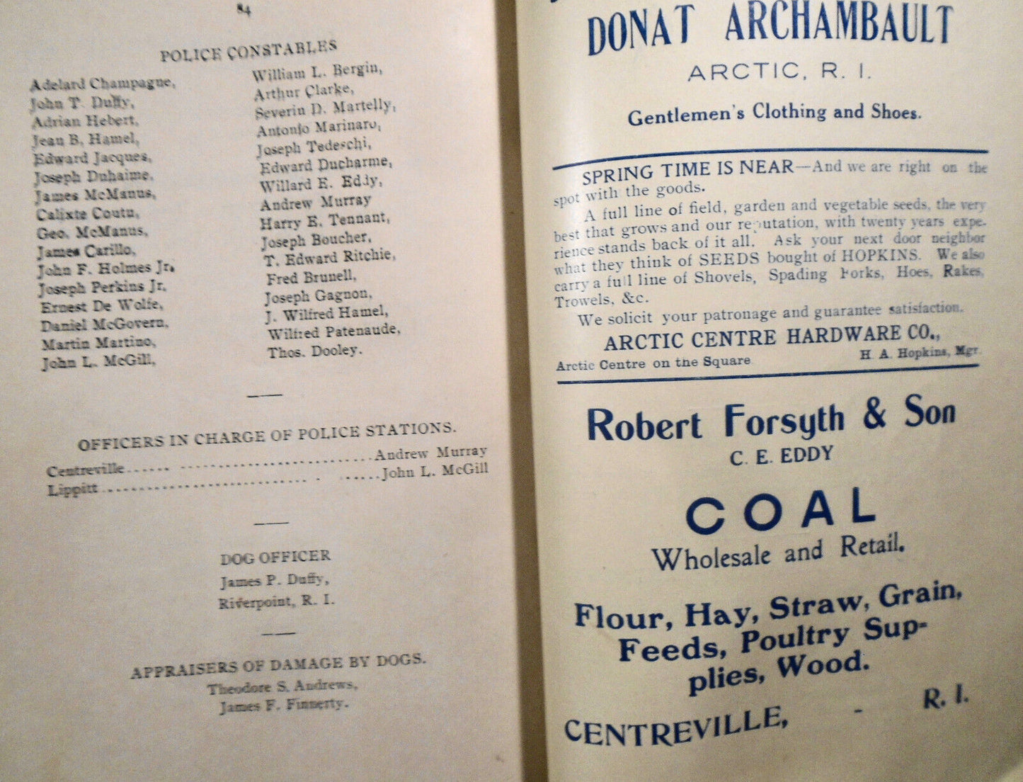 1914 West Warwick town tax as assessed and apportioned on the inhabitants...