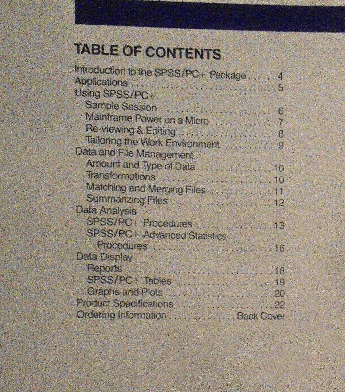 SPSS/PC+ Statistics "Make Stat Magic" brochure - [IBM PC data analysis software]