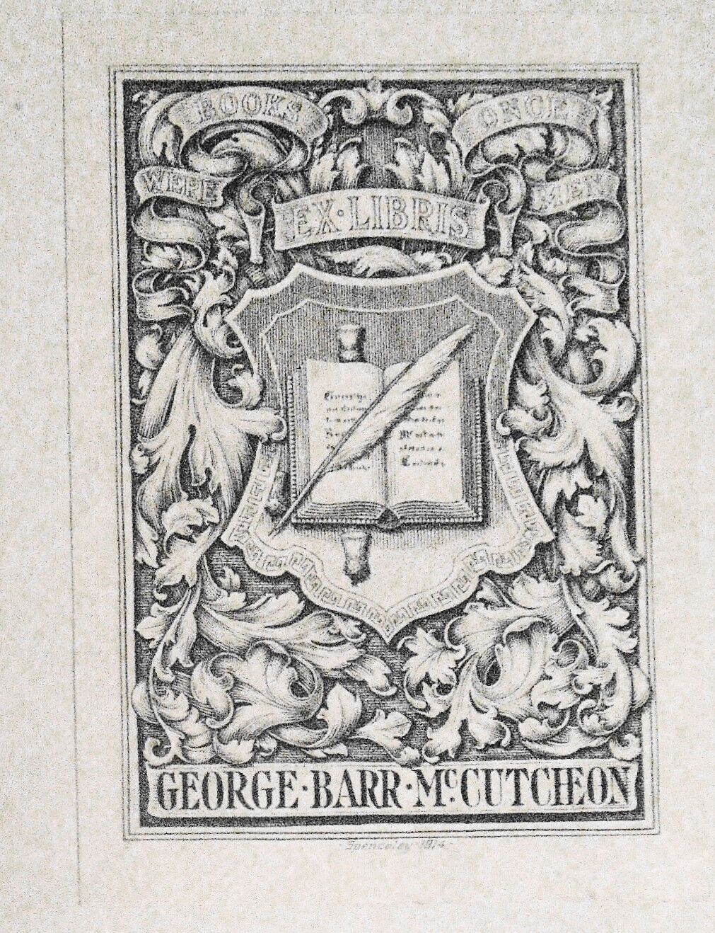 Ballads by Robert Louis Stevenson, 1st 1890. McCutcheon bookplate by F Spenceley