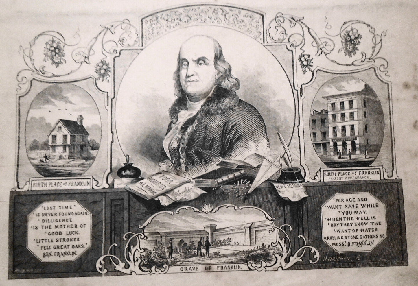 Gleason's Pictorial January 21, 1854 - Benjamin Franklin; National costumes, etc