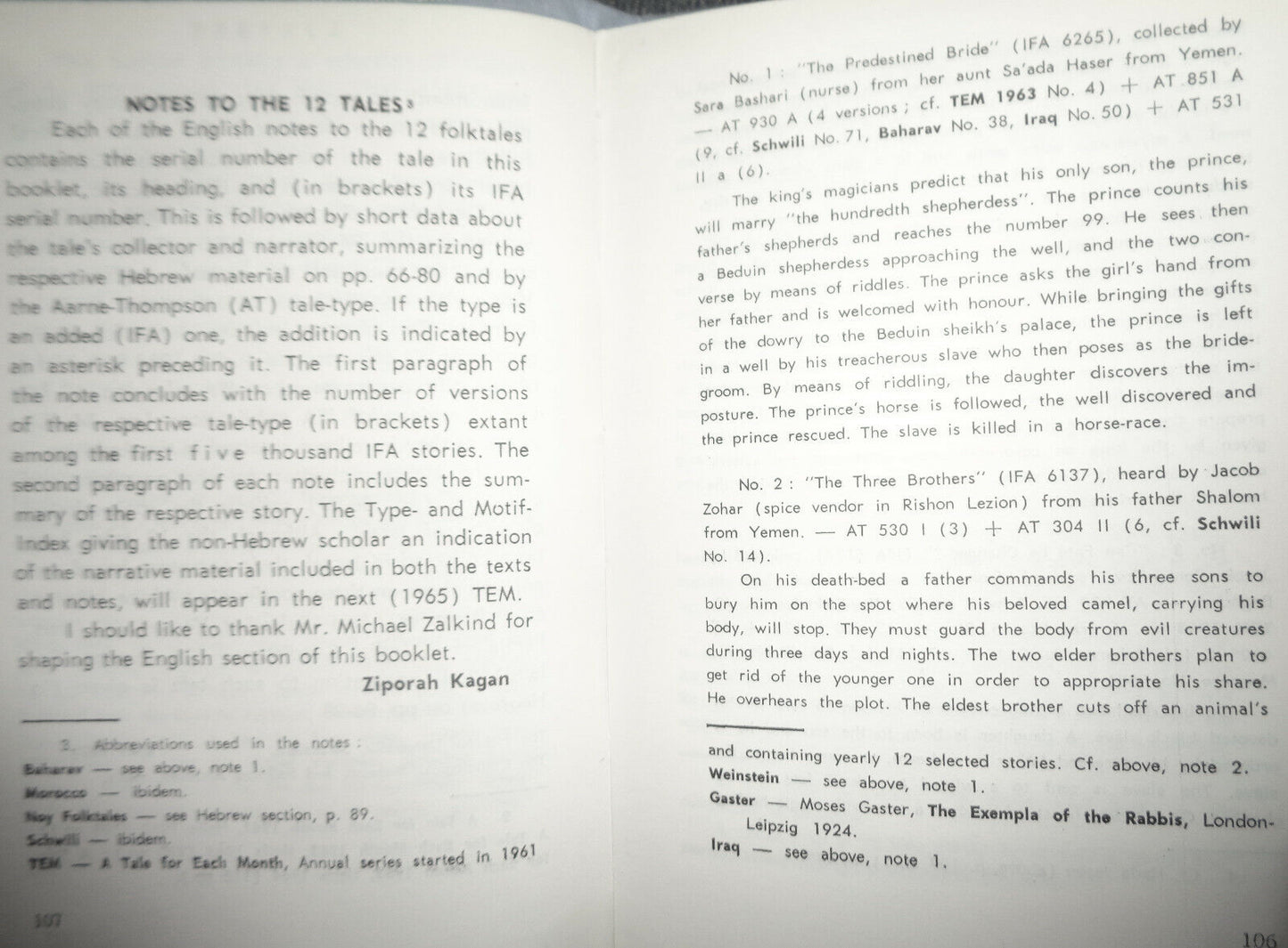 A TALE FOR EACH MONTH 1964 -- TWELVE SELECTED AND ANNOTATED IFA FOLKTALES