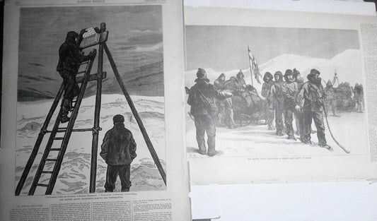 The failed British Arctic Expedition  - Harper's Weekly, Dec. 2, 1876 - 2 prints