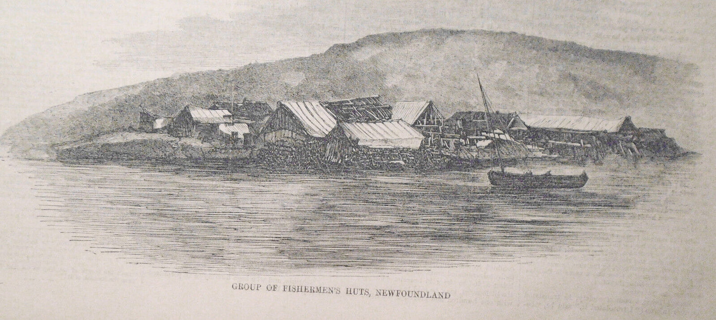 Cod-fishing on the Newfoundland Shores - Harper's Weekly May 22, 1858 - 2 Prints