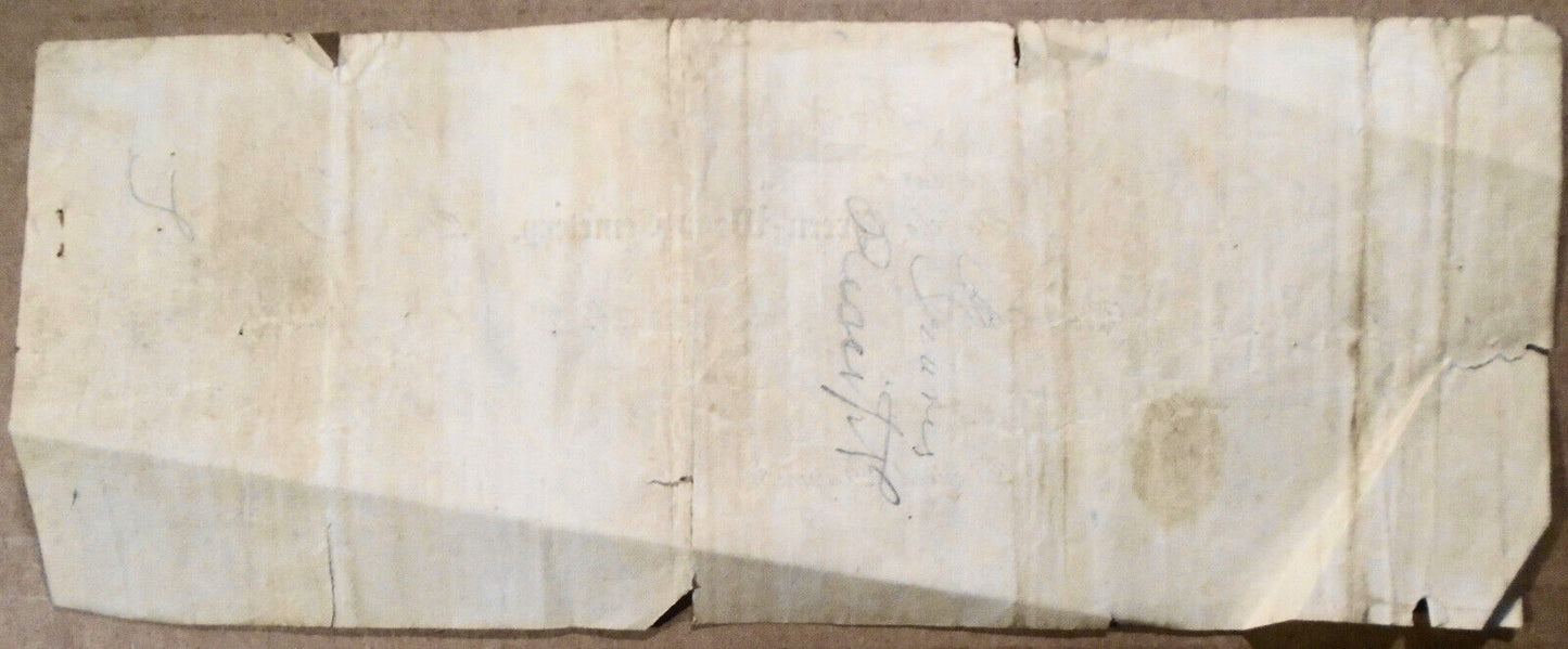 1854 Green-Wood Cemetery, Brooklyn, NYC, $6 Receipt to Albert Brown for Grave