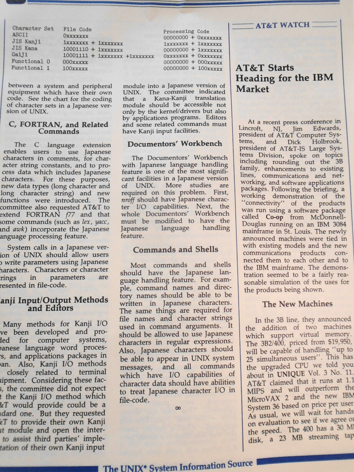 UNIQUE,  Vol. 4, No.  3, 1985 - The UNIX System Information Source