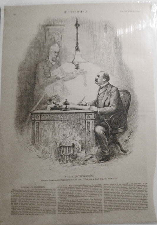 Not A Continuation, by Thomas Nast. Harper's Weekly, March 6, 1886. Original
