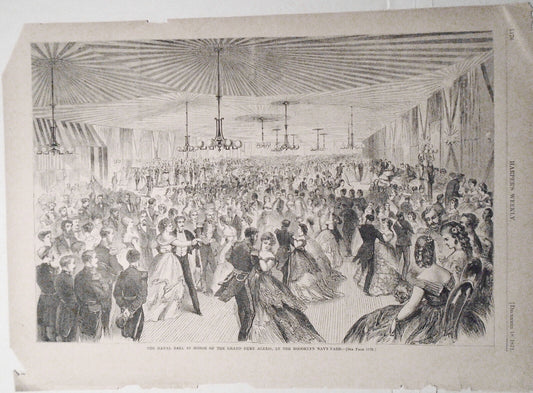 Naval Ball In Honor Of The Grand Duke Alexis, At The Brooklyn Navy-yard - 1871
