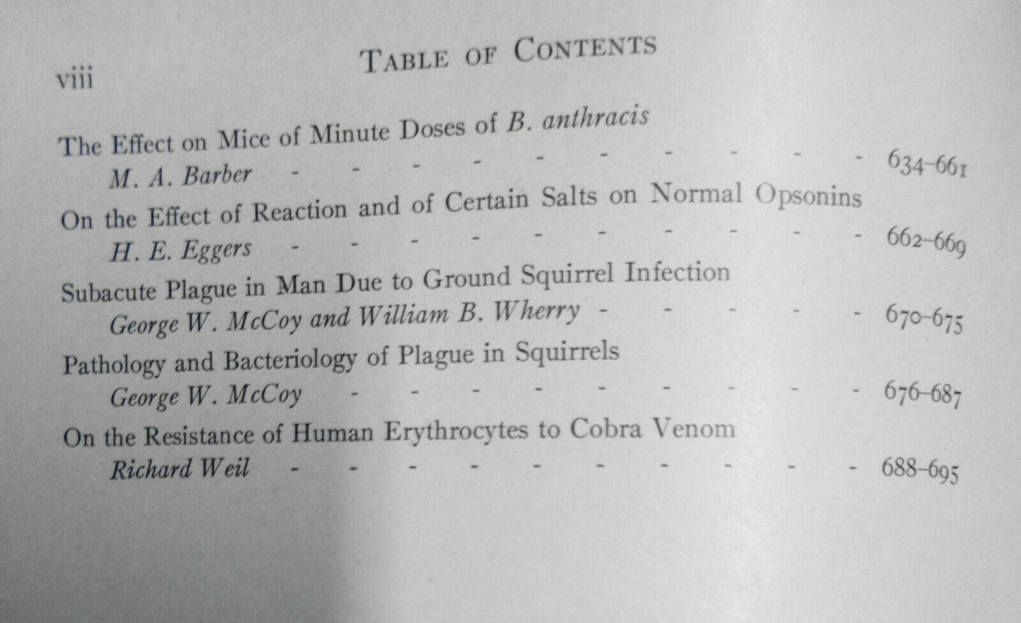 The Journal of Infectious Diseases. Volume 6, 1909. Original.