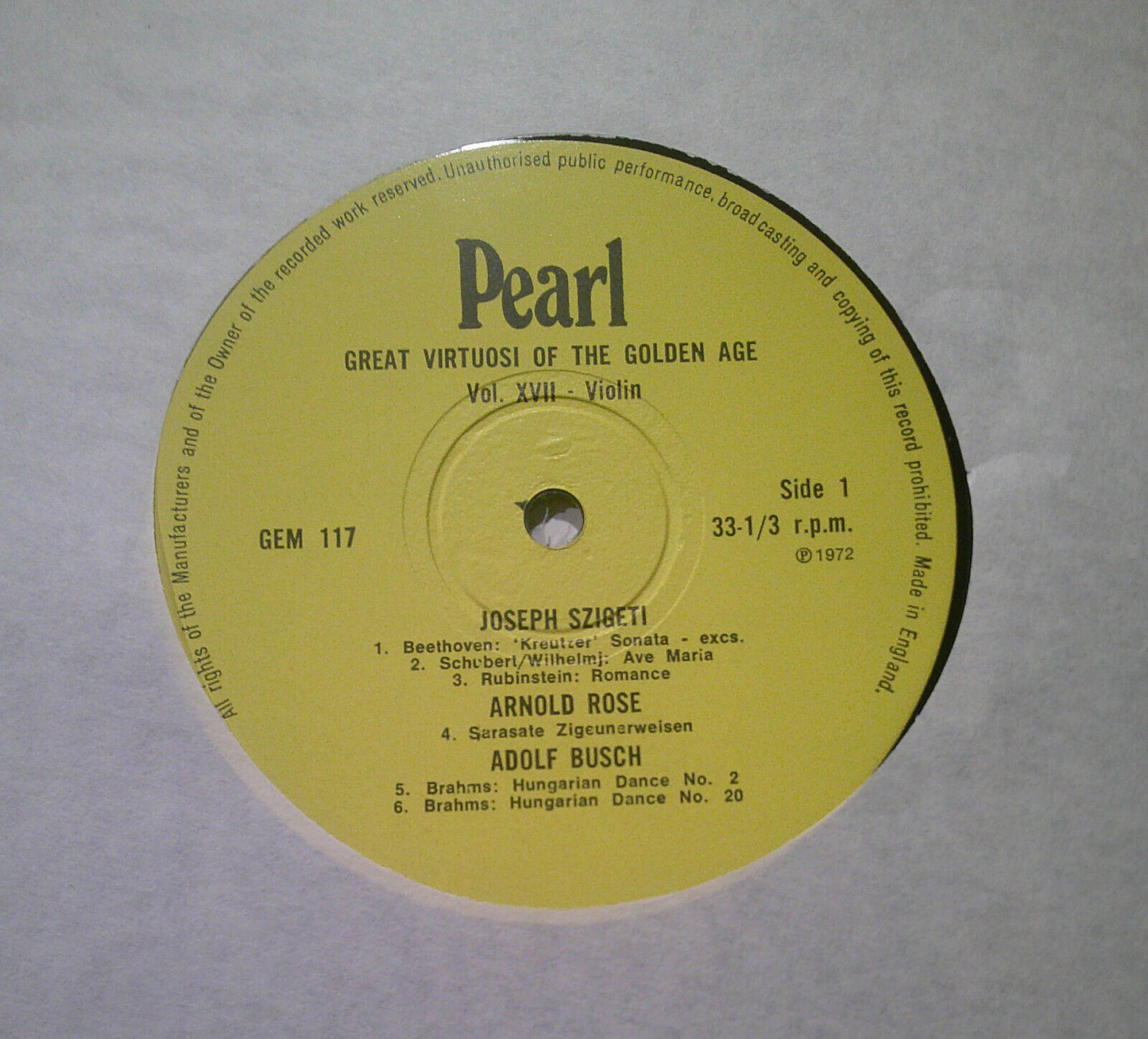 4 violin & cello vinyl LPs lot : Milstein, Szigeti, Meunier, de Sarasate, et al