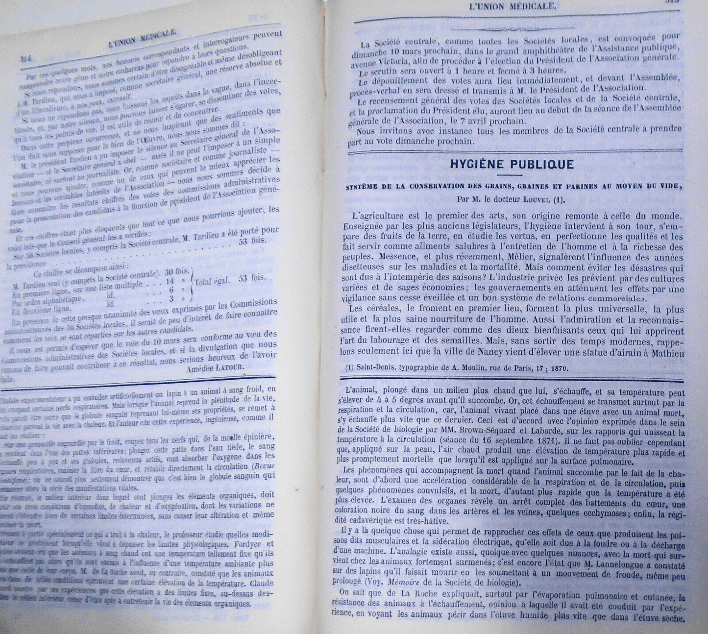 1872 L'union Medicale - Journal Des Interets Scientifique Et Pratiques...Medical