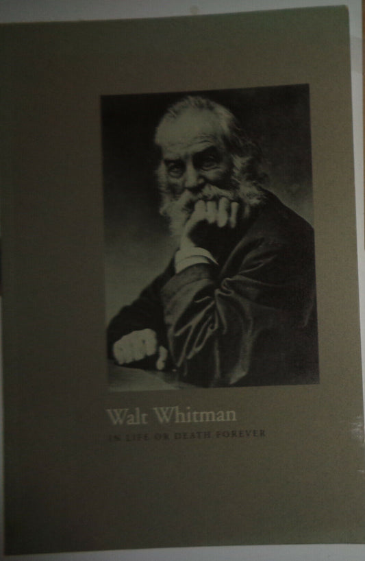 Walt Whitman : In Life or Death Forever by Francis O. Mattson (1992, Paperback)