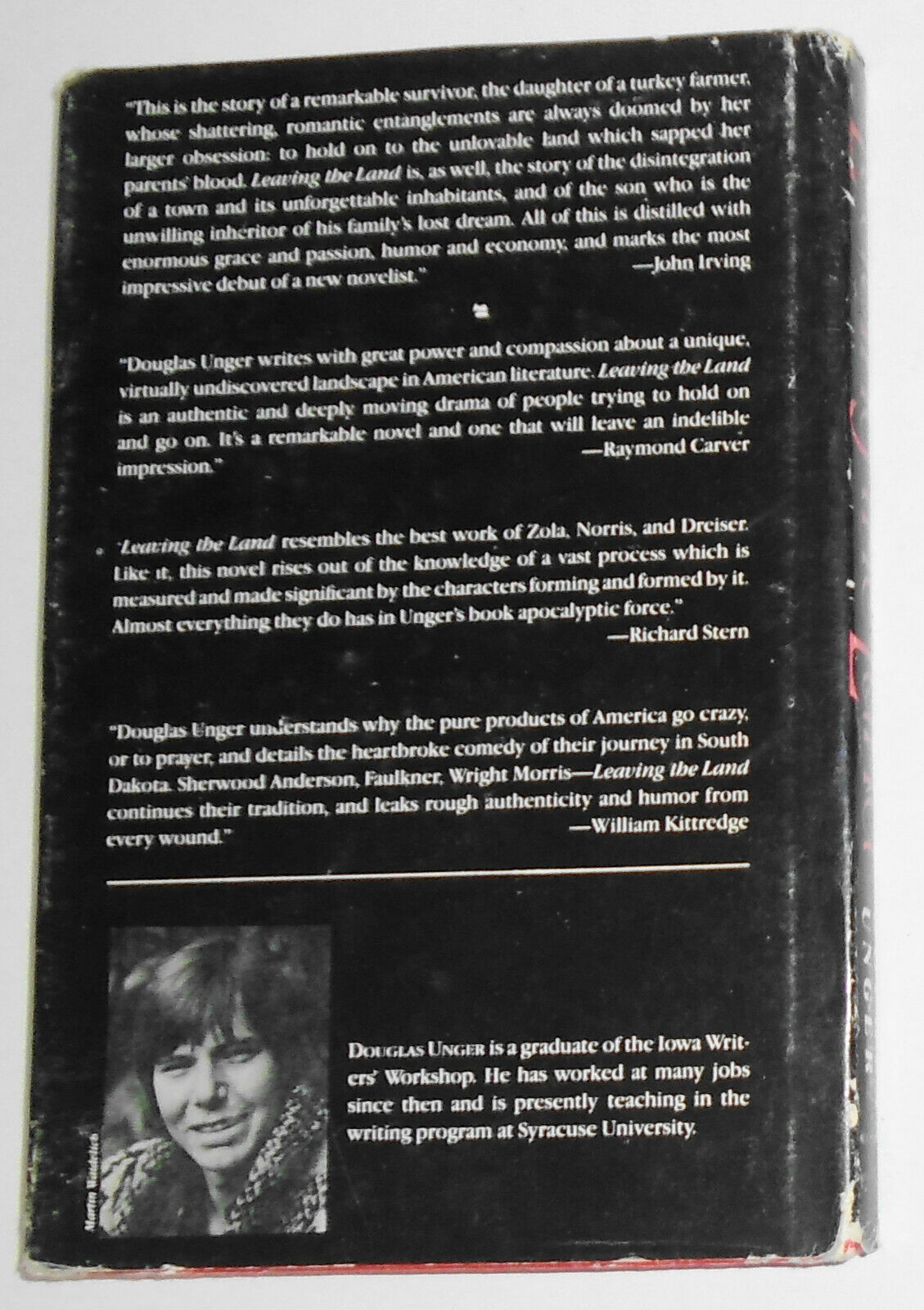 Leaving The Land, by Douglas Unger. 1984. Taiwan Piracy. Hardcover/DJ
