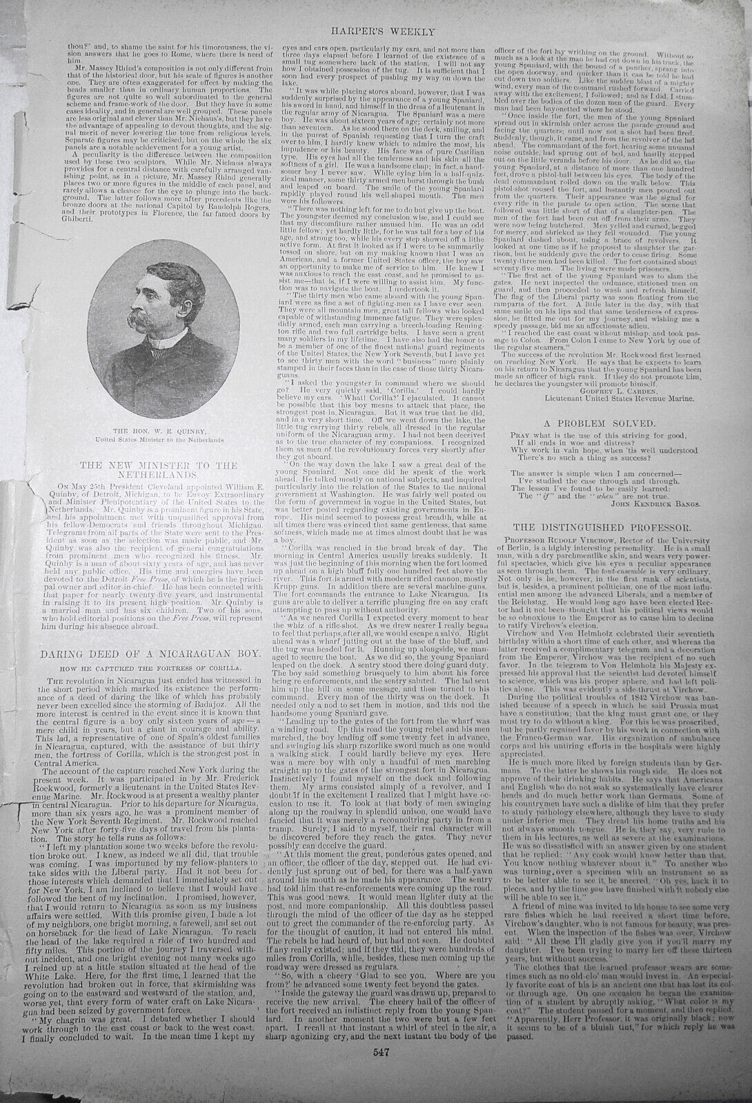 The Fastest Armored Cruiser in the World - Harper's Weekly, June 10, 1893 Print