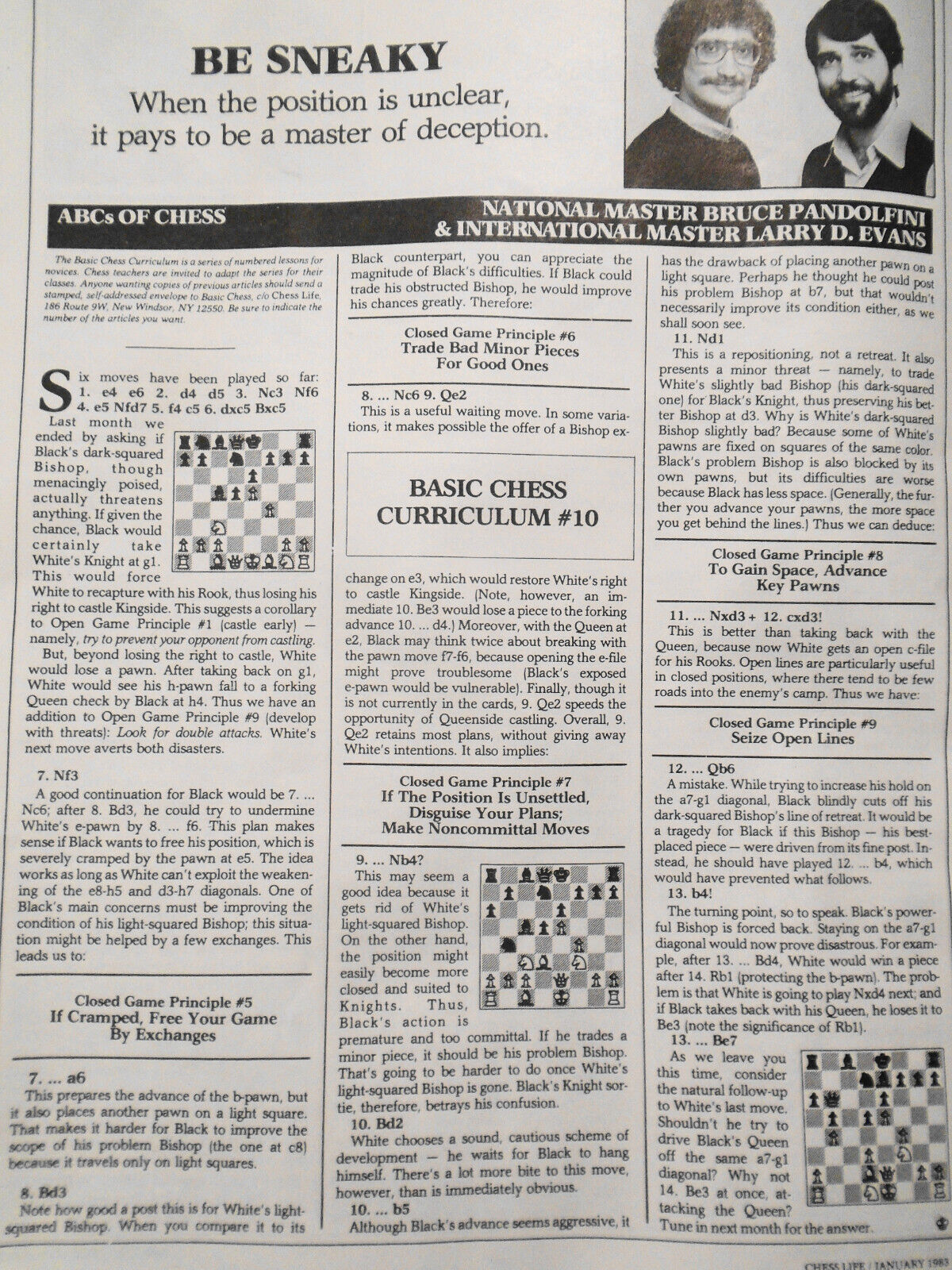 Basic Chess Curriculum by Bruce Pandolfini & Larry Evans 1983. 12 1-page lessons