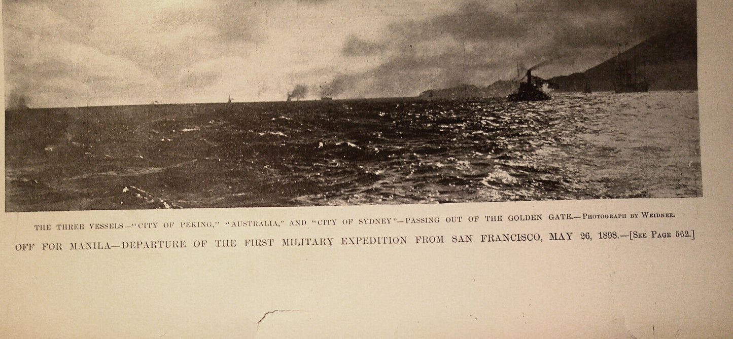 Off For Manila - Departure from San Francisco -  Harper's Weekly, June 11, 1898