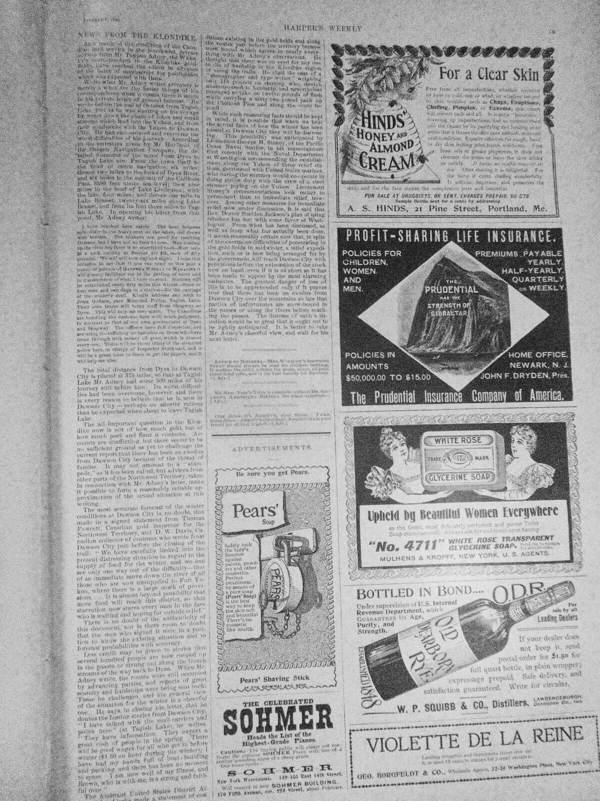 Harper's Weekly  January 1, 1898 -  Original - Frost: Ruffed-Grouse Shooting etc