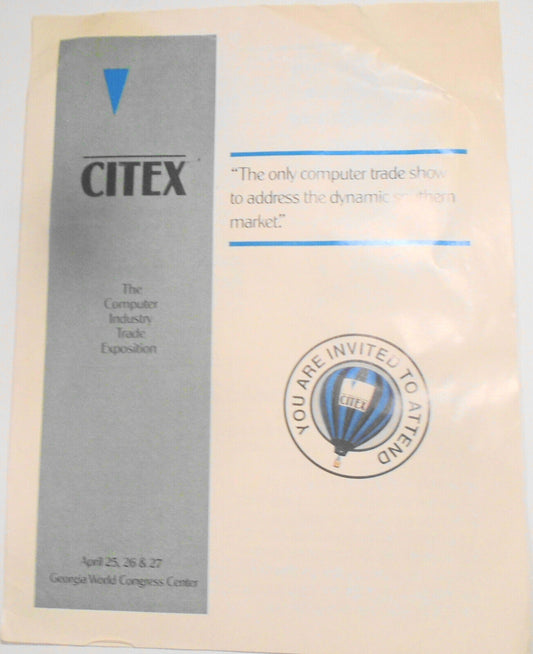 CITEX 1989 - "only computer trade show to address Southern market" - Program