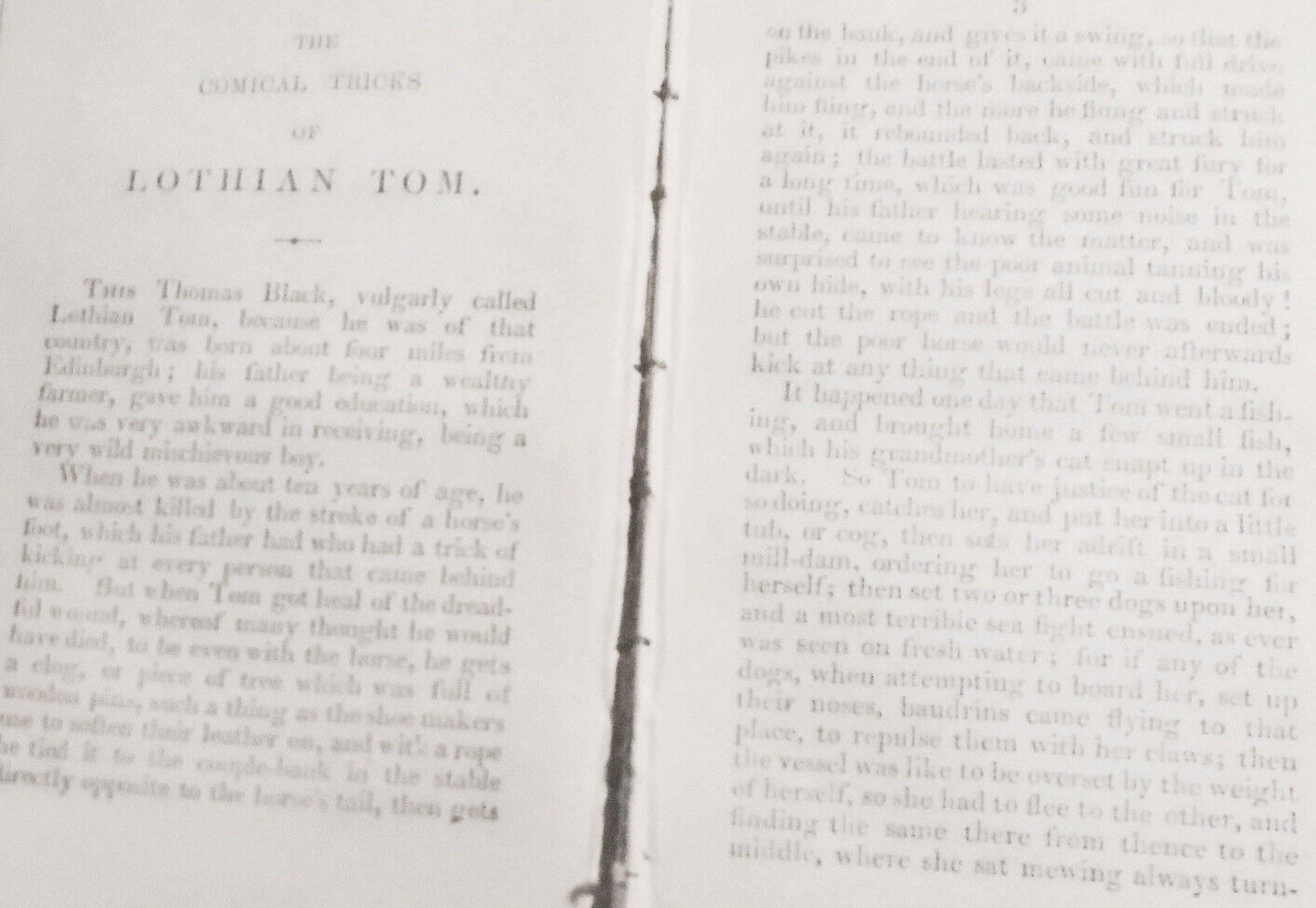 [Chapbook] Comical tricks of Lothian Tom, with a selection of anecdotes [1847]