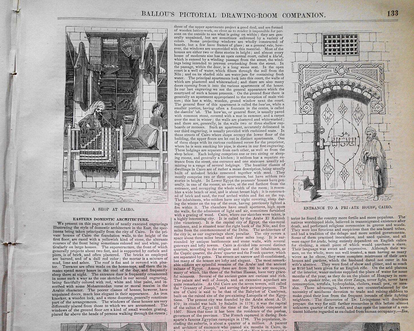 Ballou's Pictorial February 28, 1857 Eastern Domestic Architecture; Columbus etc