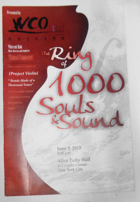 The Ring of 1000 Souls & Sound - Program - June 9, 2013, ATH, Lincoln Center