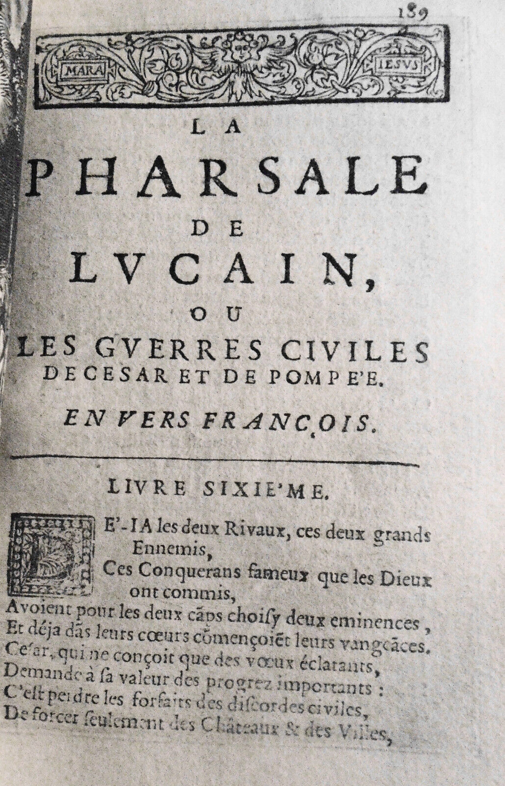 1670 La Pharsale de Lucain. By Marcus Annaeus Lucanus. [Binding; Illustrated]