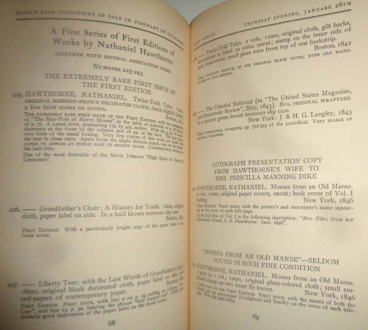 First editions of American and English authors Anderson Galleries 1937 - Joynt..