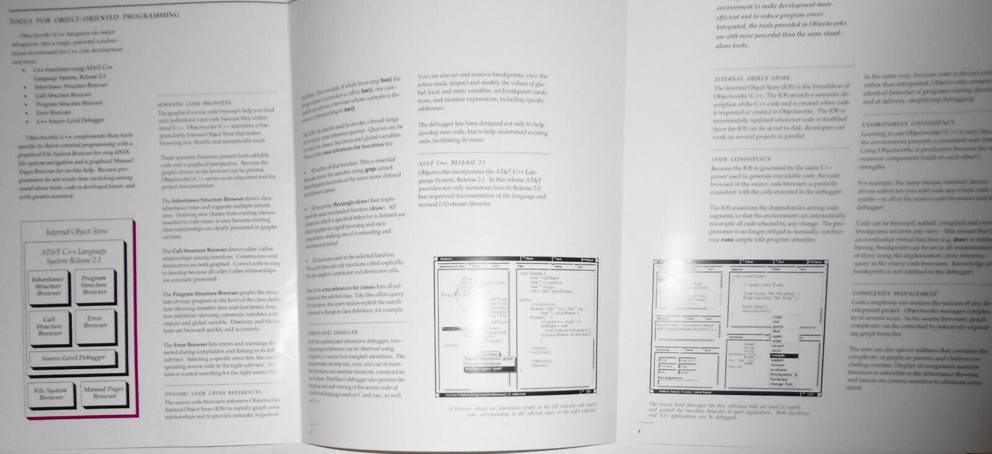 ParcPlace Objectworks\Smalltalk and Objectworks\C++ brochures, 1990