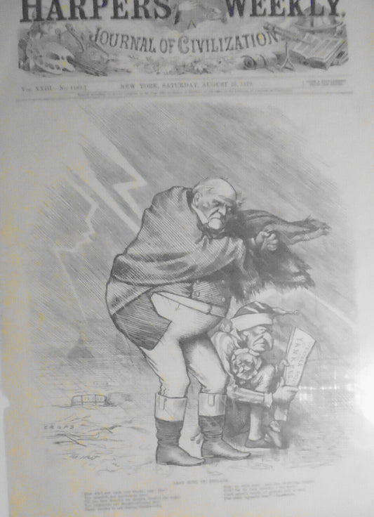 Lear (King of) England, by Thomas Nast. Harpers Weekly, August 23, 1879