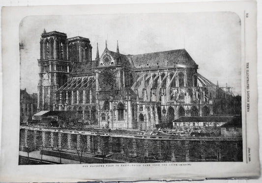 Notre Dame, from the Seine, 1855 - at time of Queen Victoria's visit to Paris