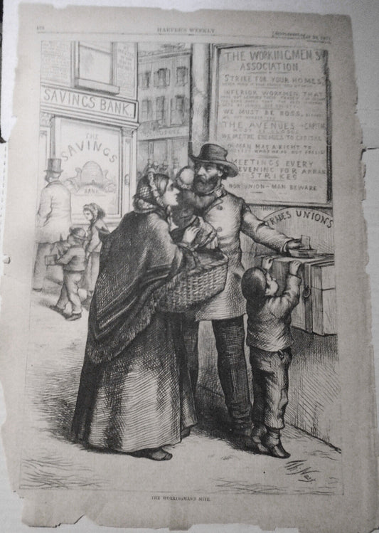 The Workingman's Mite, by Thomas Nast  -  Harper's Weekly, May 20, 1871