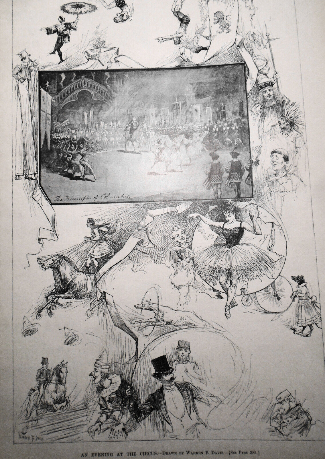 Harper's Weekly April 22, 1893 - Naval maneuvers; Circus; French cavalry;Artists