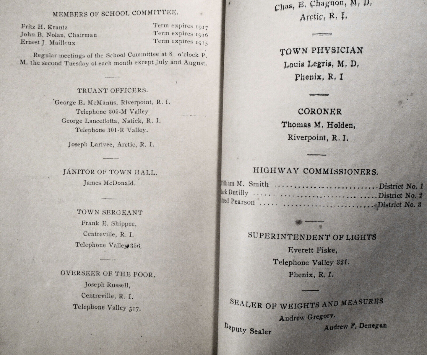 1914 West Warwick town tax as assessed and apportioned on the inhabitants...