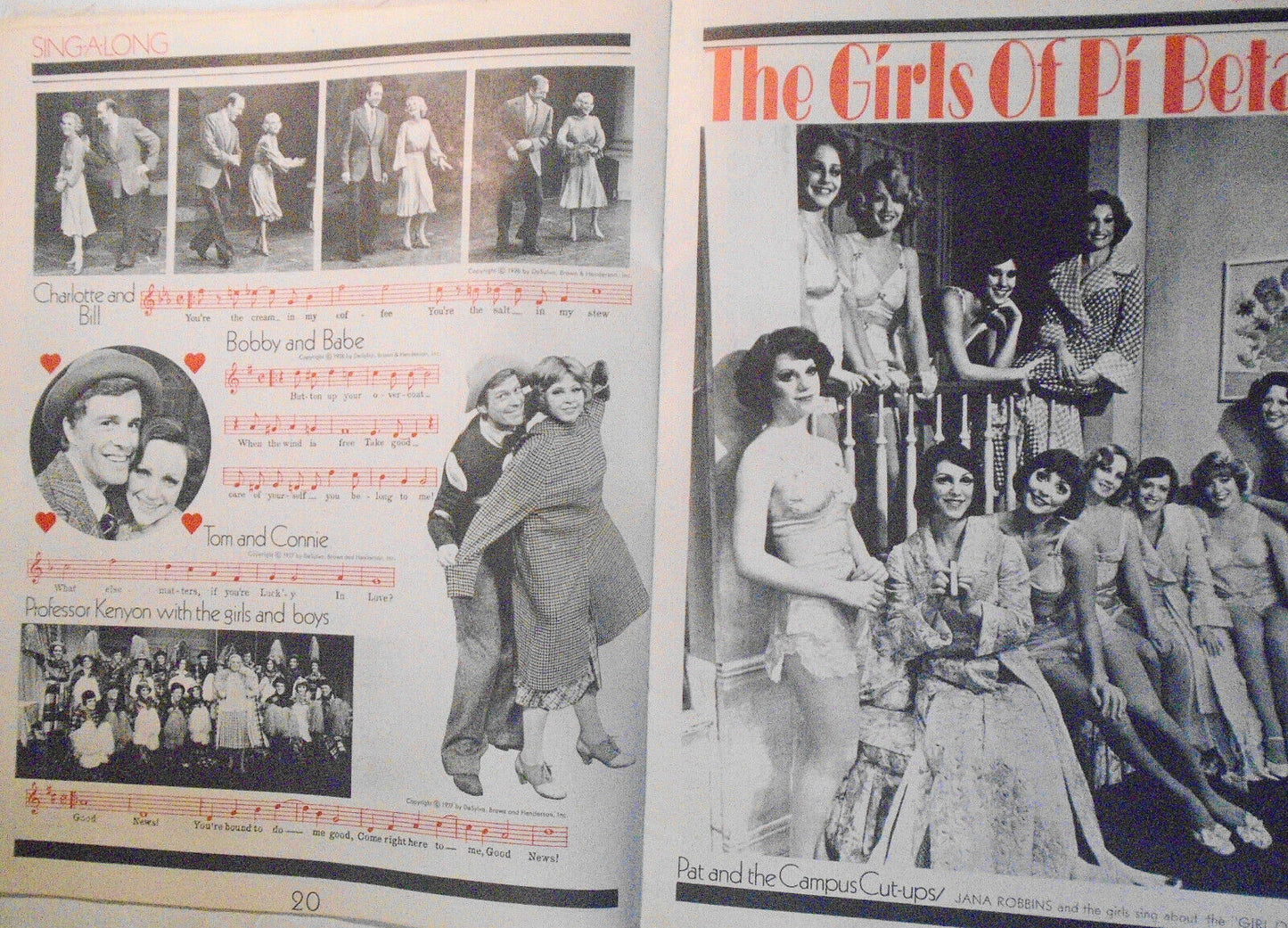 SIGNED Alice Faye & Stubby Kaye, et al   Good News souvenir Program, 1974