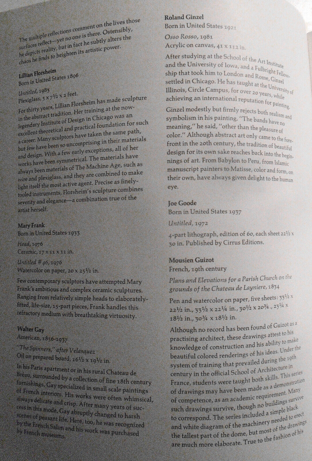 The Sonnenschein Carlin Nath & Rosenthal art collection - catalog; 23 pages